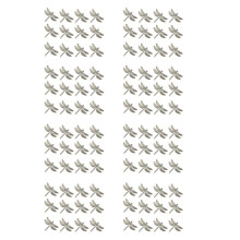 96 Pcs Dragonfly Napkin Rings, Zinc Alloy Napkin Buckle Silver Napkin Ring for Hotel Wedding Holiday Table Dinner