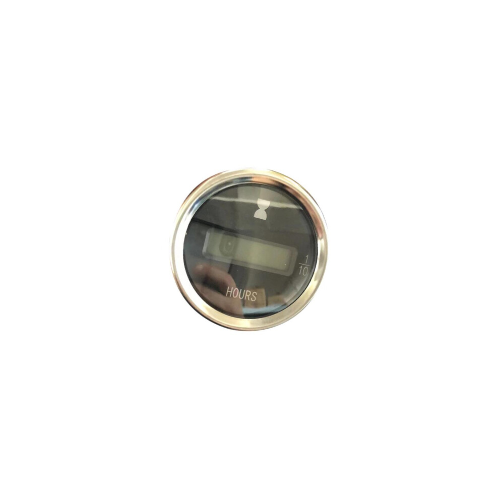 Marine Boat Digital Hour Meter 52Mm Round Gauge Waterproof Black A 6902696493439