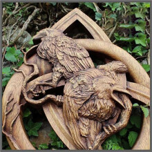 2X Dieux Païens Nordiques Sculpture Païenne Rune Nordique Résine Tenture Murale Décor Jardin Cour Décoration Statues Porte Pendentif Suspendu