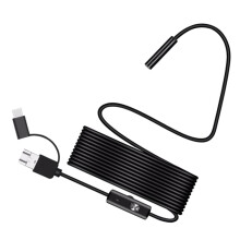 Endoscope 7mm Flexible Cable Borescope for Android Smartphone PC 5m