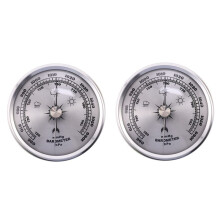 2X for Home Pressure Gauge Weather Station Metal Wall Hanging Barometer Atmospheric Multifunction Thermometer Hygrometer