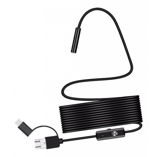 Endoscope 7mm Flexible Cable Borescope for Android Smartphone PC 5m 2