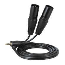 3.5mm TRS Male to Dual XLR Male Balanced Interconnect Audio Cable 3met