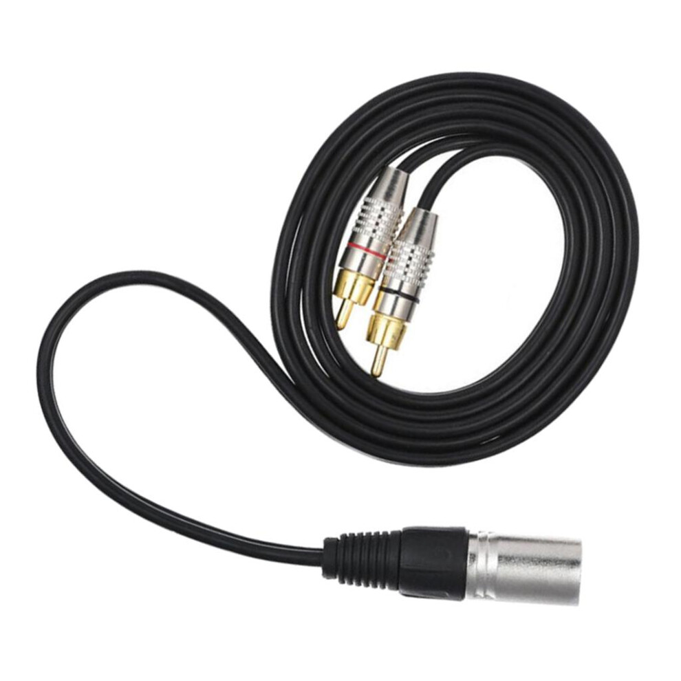 Xlr 3Pin Male To 2Rca Male Jack Speaker Audio Splitter Cable Connector 6902695708886