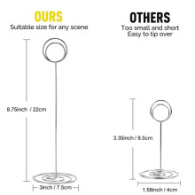 30 Pack 8.75 Inch Tall Table Number Holder, Place Card Holder, Table Picture Holder, Wire Photo Holder Clip,Menu Memo