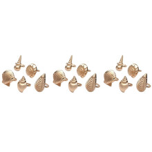 15X Coastal Theme Sea Shells Metal Napkin Rings for Weddings Receptions,Dinner Parties,Family Gatherings,Table Supplies
