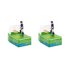 2X Neuheit Geschenk Cartoon Fussball Spartopf Elektrische Sparschwein Fussball Spieler Ziel Kicking Coin Bank Fussball Sparschwein Spardose