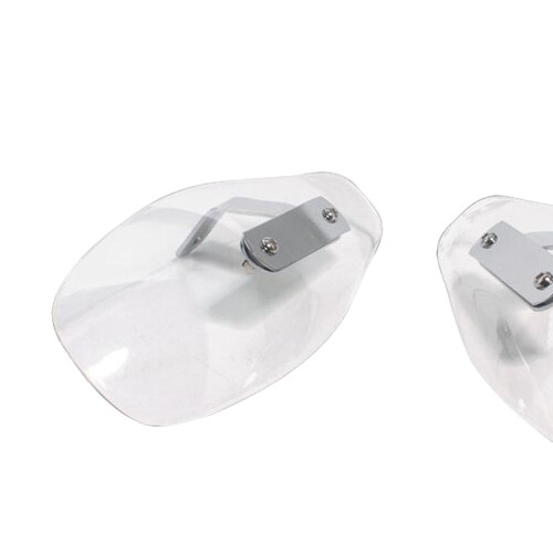 1 Pair Motorcycle Plastic Hand Guard Cold Wind Deflector Shield Transp 2