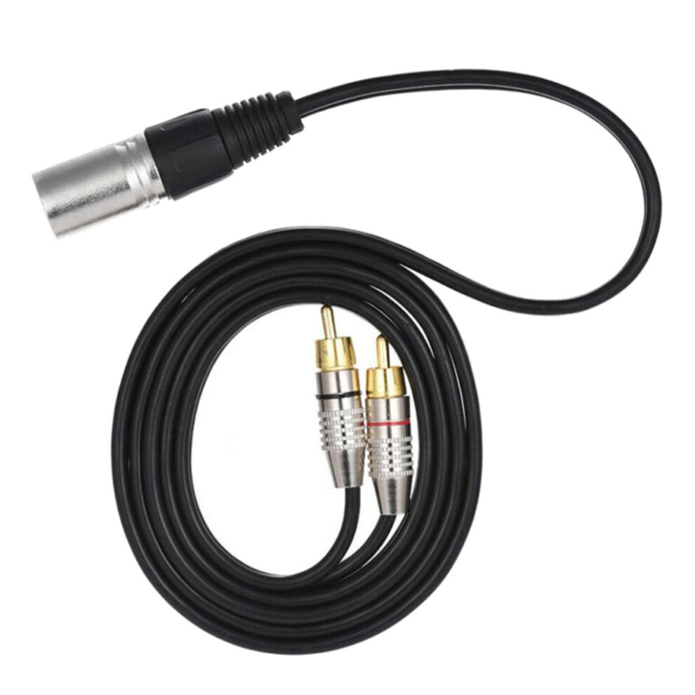 Xlr 3Pin Male To 2Rca Male Jack Speaker Audio Splitter Cable Connector 6902696071101