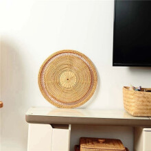 2X Home Woven Wall Basket Natural Boho Home Decor Decorative Rattan Decor Woven Wall Decor Woven Wall Hanging