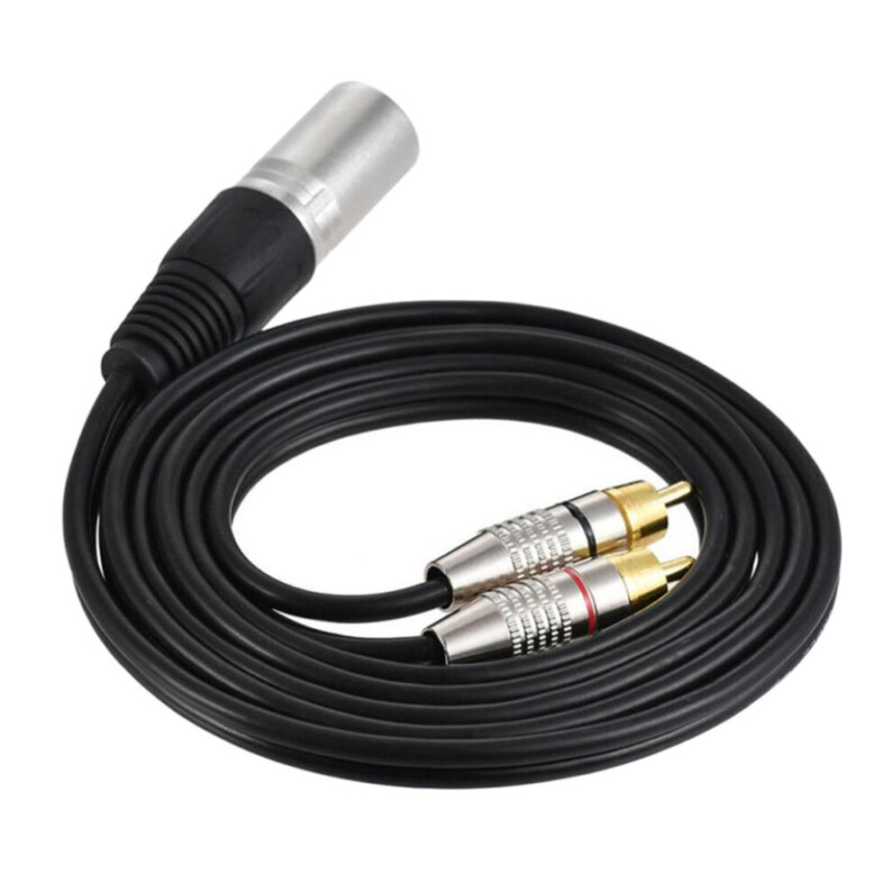Xlr 3Pin Male To 2Rca Male Jack Speaker Audio Splitter Cable Connector 6902696196934