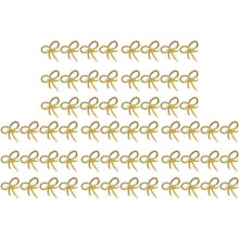 60 Pcs Simple Golden Napkin Ring Butterfly Bow Tie Napkin Buckle Hotel Restaurant Mouth Cloth Ring Metal Napkin Ring