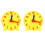 2pcs 4 Inch Student Learning Clock  Model Teacher Gear Clock 12/24 Hour School Learning Tools 1