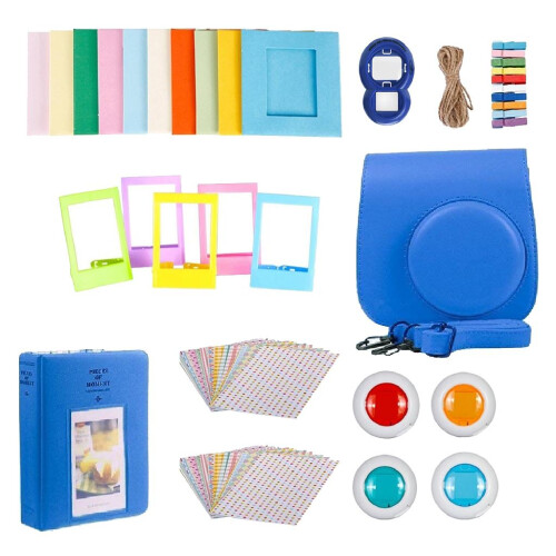 For Fujifilm Instax Mini 9 Camera PU Case Filter+Close up Lens Gift Se 2
