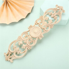 8 Stuks 30 cm x 7 cm Houtsnijwerk Decals Gesneden Hoek Bloem Woondecoratie Kastdeur Bed Decoratieve Patch Onlay Hout Applique