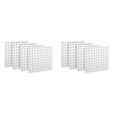 8 Piece Pegboard Wall Organizer, White Pegboard Wall Hanging, Pegboard for Room, Garage, Kitchen, Living Room