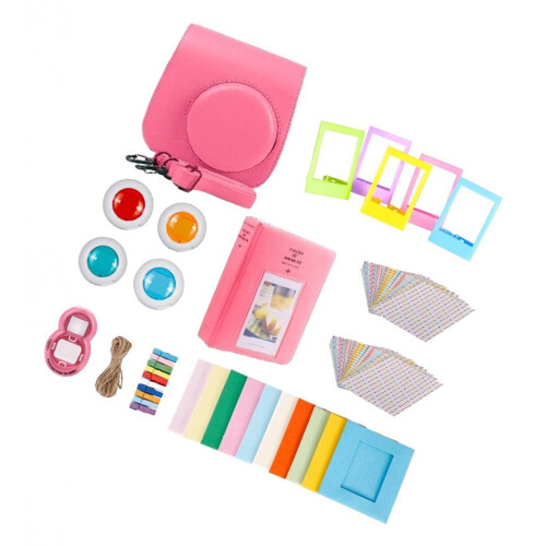For Fujifilm Instax Mini 9 Camera PU Case Filter+Close up Lens Gift Se 1