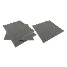 4Pcs Acoustic Soundproofing Foam Tiles Sound Absorption Fireproof Pad