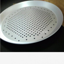 Anodized Aluminum Alloy Pizza Baking Plate Nonstick Coating Hole 12 in