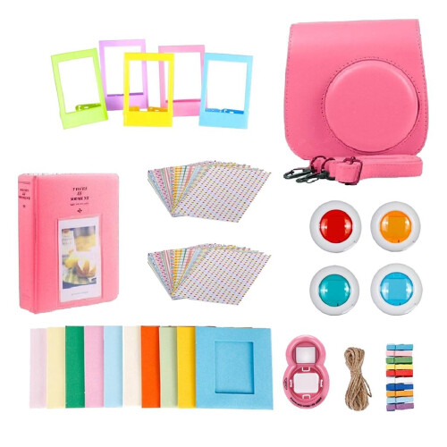 For Fujifilm Instax Mini 9 Camera PU Case Filter+Close up Lens Gift Se 2