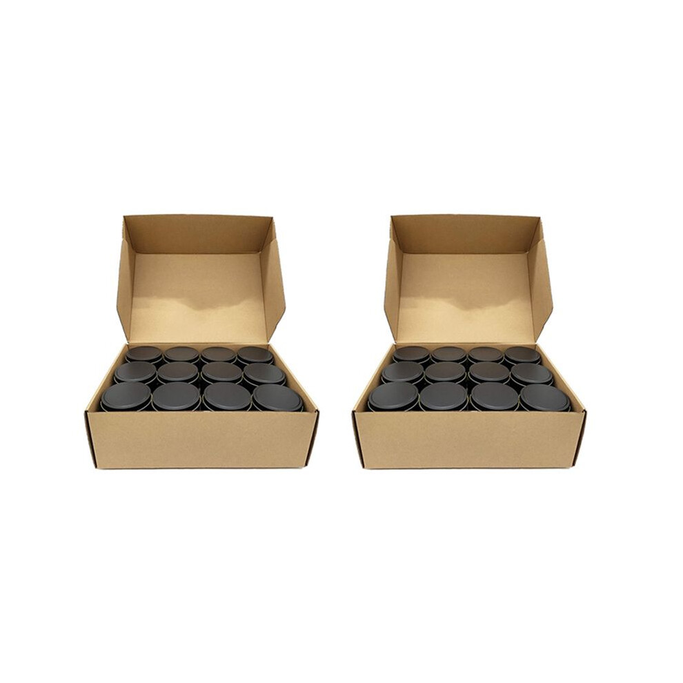 Candle Tins, 48 Piece, 4 Oz Metal Candle Containers For Making Candles, Arts & Crafts, Dry Storage,Black 6034013949685