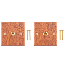 2X 86 Typ Massiv Holz Platte Schalter Wand Leuchte Retro Messing Kippe Schalter Holz Maserung Elektrischer Schalter Buchse 1- Schalter
