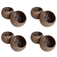 4X Can Pouring Candle Coconut Shell Bowl,Coconut Shell,Coconut Wood Bowl, Decoration Bowl,Storage Bowl