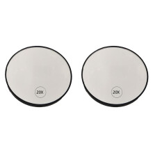 2X Anti-Fog Magnifying Makeup Mirror Suction Cup Vanity Mirror 20X Handheld Magnifying Makeup Mirror with Handle,Black
