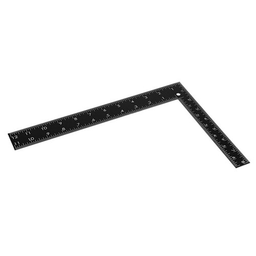 2X Teacher 0-30cm 0-20cm Measuring Range L Shaped Design Square Ruler Black 2