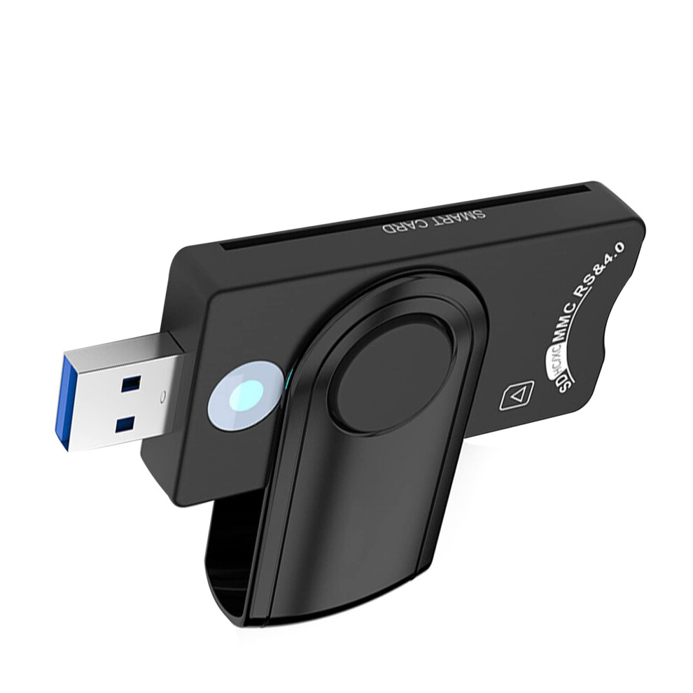 Usb 3.0 Smart Card Reader With Nationwide Compatibility For Bank, Government, Cac And Dod Ids 9169991136912