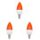 3X E14 LED Color Candle Tip Bulb, Color Candle Light,Red 1