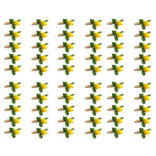 60 Pezzi Portatovaglioli Fatti A Mano Giallo Limone Finto Con Portatovagliolo Vite per Matrimoni, Cene, Banchetti, Tovaglioli