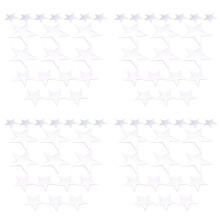 3D Sticker, 80 x Star Art Mirror Wall Sticker Surface Decal Home Room DIY Art Decor (Silver)