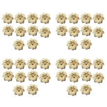 40Pcs Flower Design Napkin Rings Metal Gold Napkin Buckle Napkin Ring Holder Hotel Restaurant Wedding Party West Table