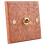 2X 86 Type Solid Wood Panel  Wall Light Retro Brass Toggle  Wood Grain Electrical  Socket 1- 2