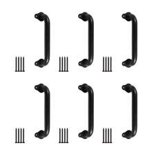 6pcs 10 Inch Metal Industrial Pipe Wall Handrail - Pipe Barn Door Pull Handle, Staircase Steps Handrail