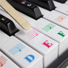 2X Color Piano Keyboard Stickers for 88/61/54/49/37 Key Multi-Color,Removable Letter Piano Stickers