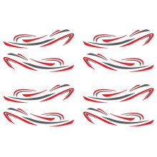 4X RV Motorhome Universal Body Sticker DIY Stripes Image Decal Sticker Decoration for Caravan Trailer