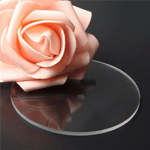 10X Transparent 3mm Thick Mirror Acrylic Round Disc Diameter:85mm 2