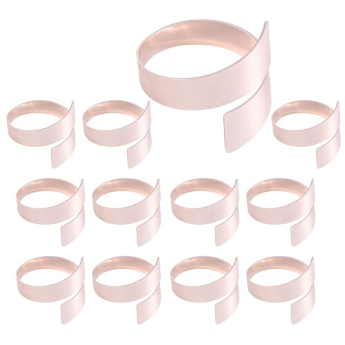 24Pcs Rose Gold Metal Table Decor Napkin Ring Holder Spring for Wedding Setting, Easter Dinner, Valentine'S Day 2