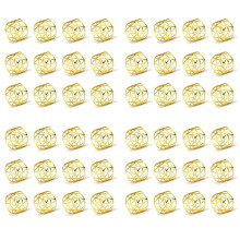 48 Pcs of Round Mesh Napkin Ring Holder, Table Set Suitable for Casual or Formal Occasions and Wedding Parties (Golden)