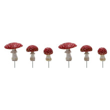 6St Minisvamp Glow In The Dark Hartshantverk Fairy Garden Miniatyrer TräDgåRdsprydnad Terrariumfigurer Dekor