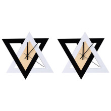 2X Nordische PersöNlichkeit Schwarz und Weiß Kreative Wand Uhr Archaistisch Stumm Minimalistischen Dekorative Uhr
