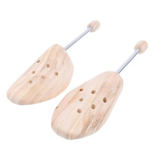 1 Pair Coil Spring Shoe Shapers Stretcher Cedar Wood Shoe Tree Unisex