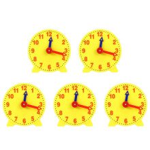 5pcs 4 Inch Student Learning Clock Model Teacher Gear Clock 12/24 Hour School Learning Tools
