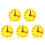 5pcs 4 Inch Student Learning Clock  Model Teacher Gear Clock 12/24 Hour School Learning Tools 1