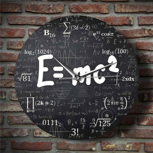 3X  of Relativity Math Formula Wall Clock Scientist Physics Teacher Gift School Classroom Decor 1