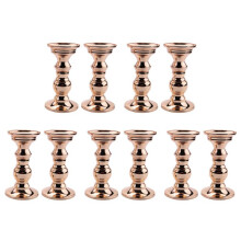 Set mit 10 Kerzen Haltern Aus Kerzen Halter Aus Metall, Kerzen Halter für Hochzeits Dekoration Kerzen Halter Aus Kerzen StäNder Gold