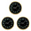 3X RelóGio de Parede Luminoso Redondo  de 12 Polegadas Que Brilha no Escuro DecoraçãO Interna Antiquada - Ouro 1