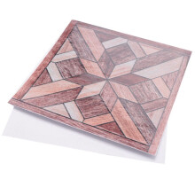 80Pcs Wood Grain Pattern Tile Sticker Self Adhesive Tiles Art Diagonal 3D Floor Sticker for Bathroom Kitchen Decor